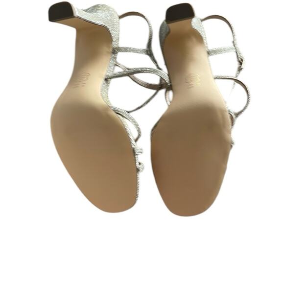 NINA Party Shoes – Gold High Heel Sandals, Sz 9, NEW - Picture 4 of 5